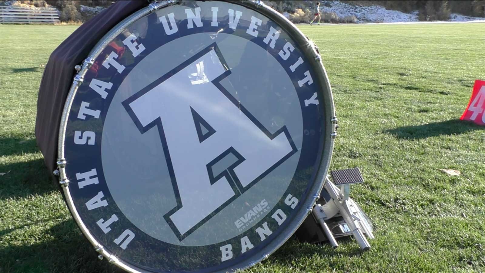 Aggie Marching Band Drum On The Usu Football Field - Utah State University - HD Wallpaper 