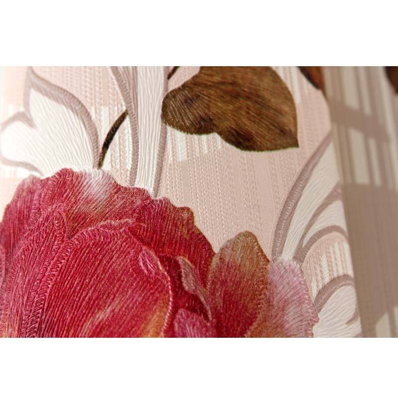 Java Wallpaper Motif Bunga Century 512-2 Dekorasi Dinding - Motif Bunga Mawar Merah - HD Wallpaper 