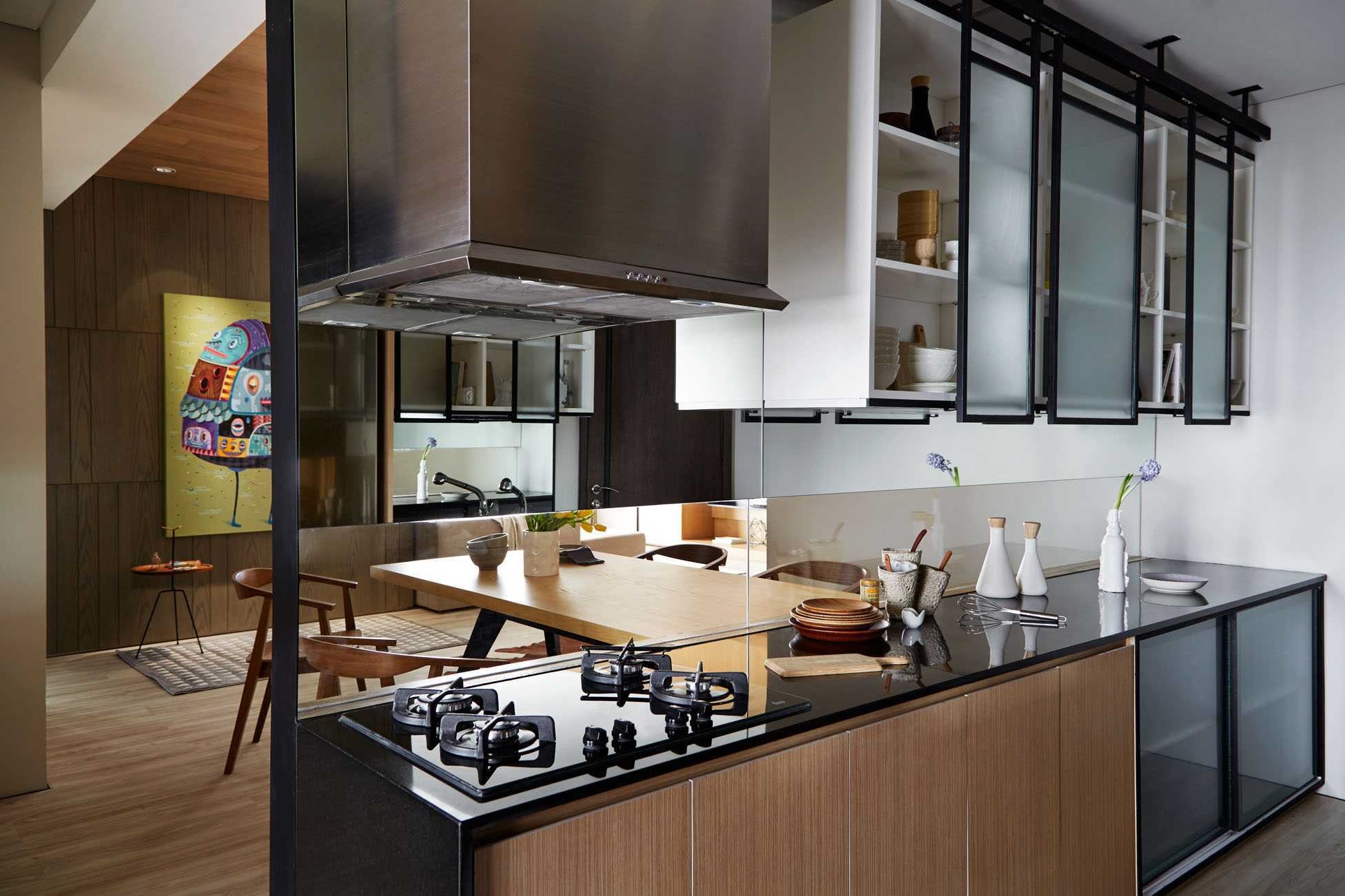 Inspirasi Desain Interior Dapur Kecil Untuk Apartemen - Desain Dapur - HD Wallpaper 