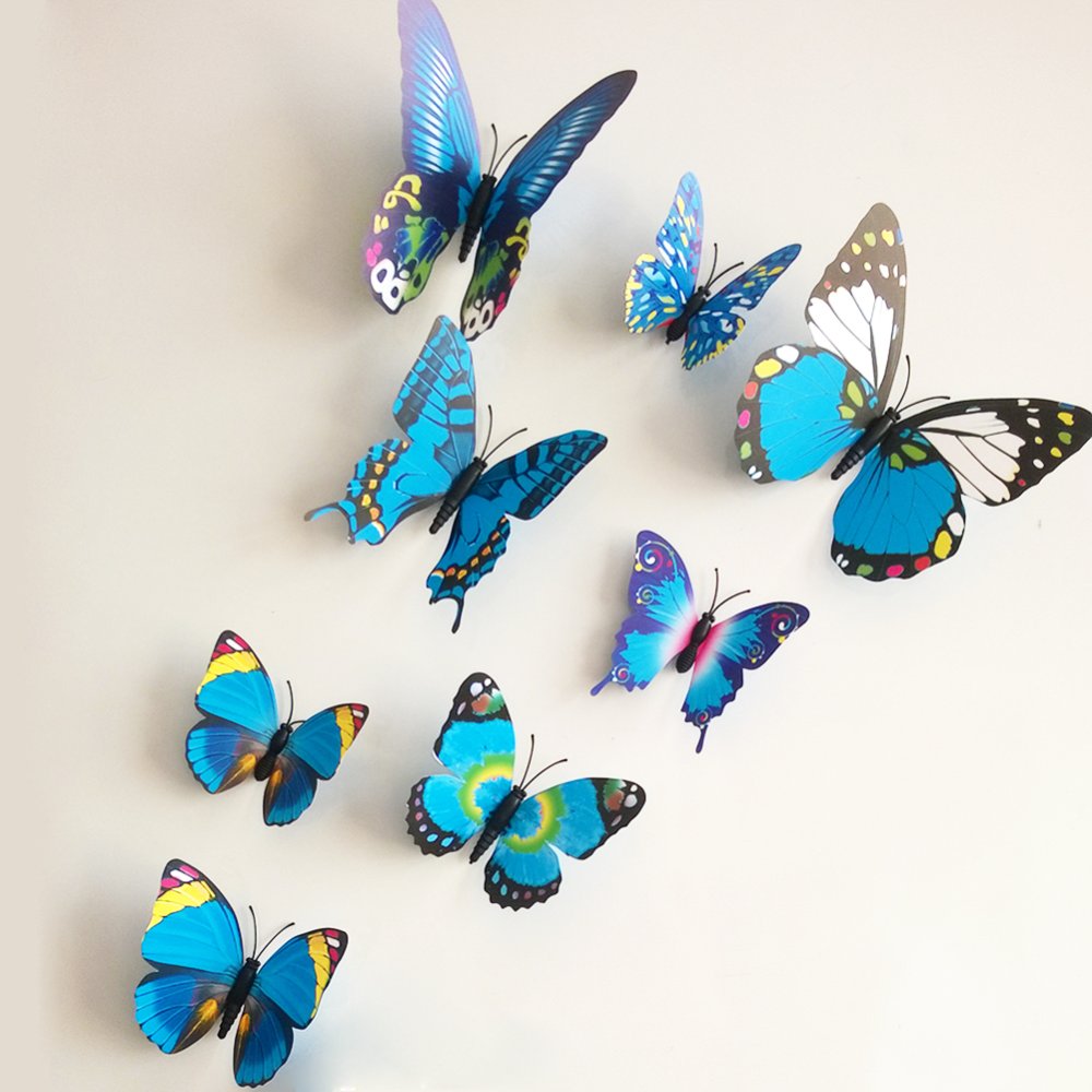 110 Wallpaper Dinding Kamar Lazada Wallpaper Dinding - Butterfly Stickers On Wall - HD Wallpaper 