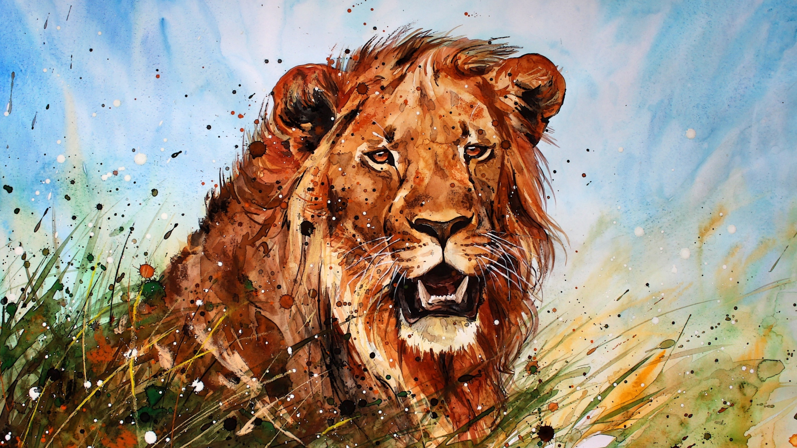 Lion, A Beast, Art, Predator, Wallpaper - Lion - HD Wallpaper 