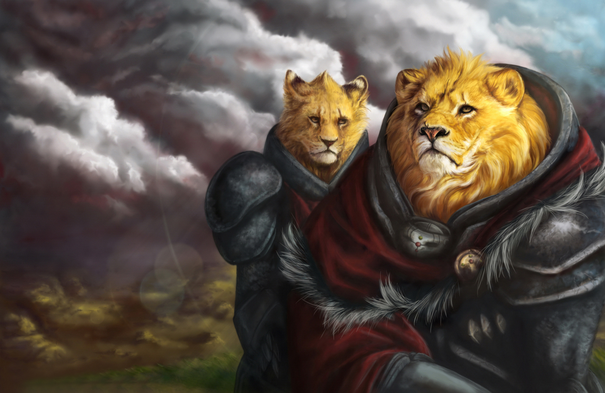 Furry Lion - HD Wallpaper 