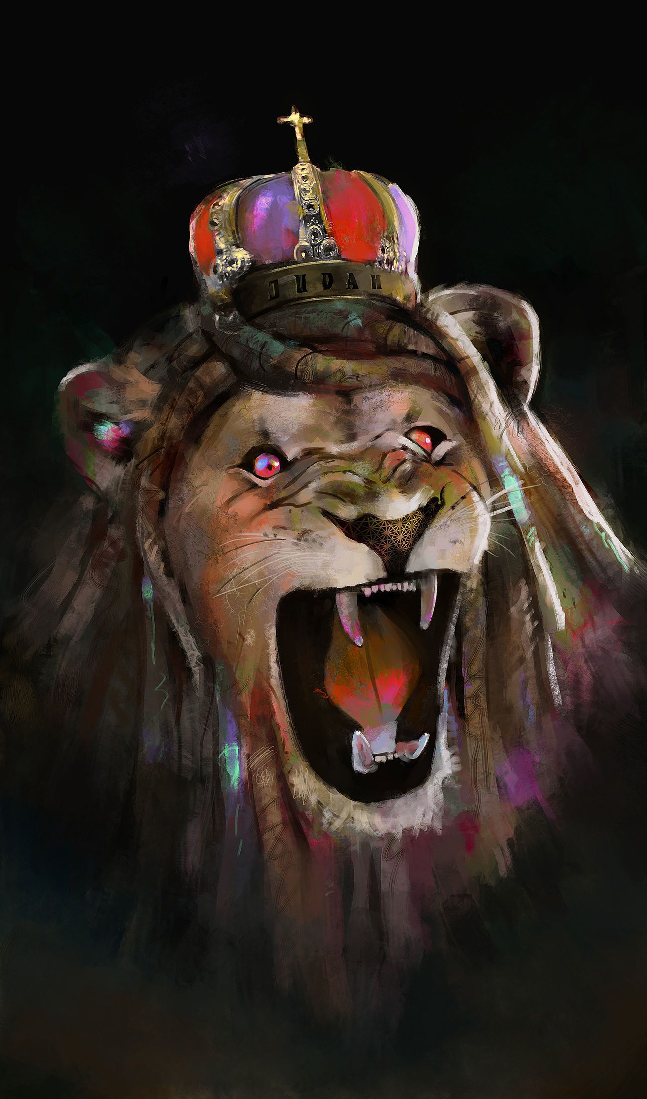 Lion Roar Artwork - HD Wallpaper 