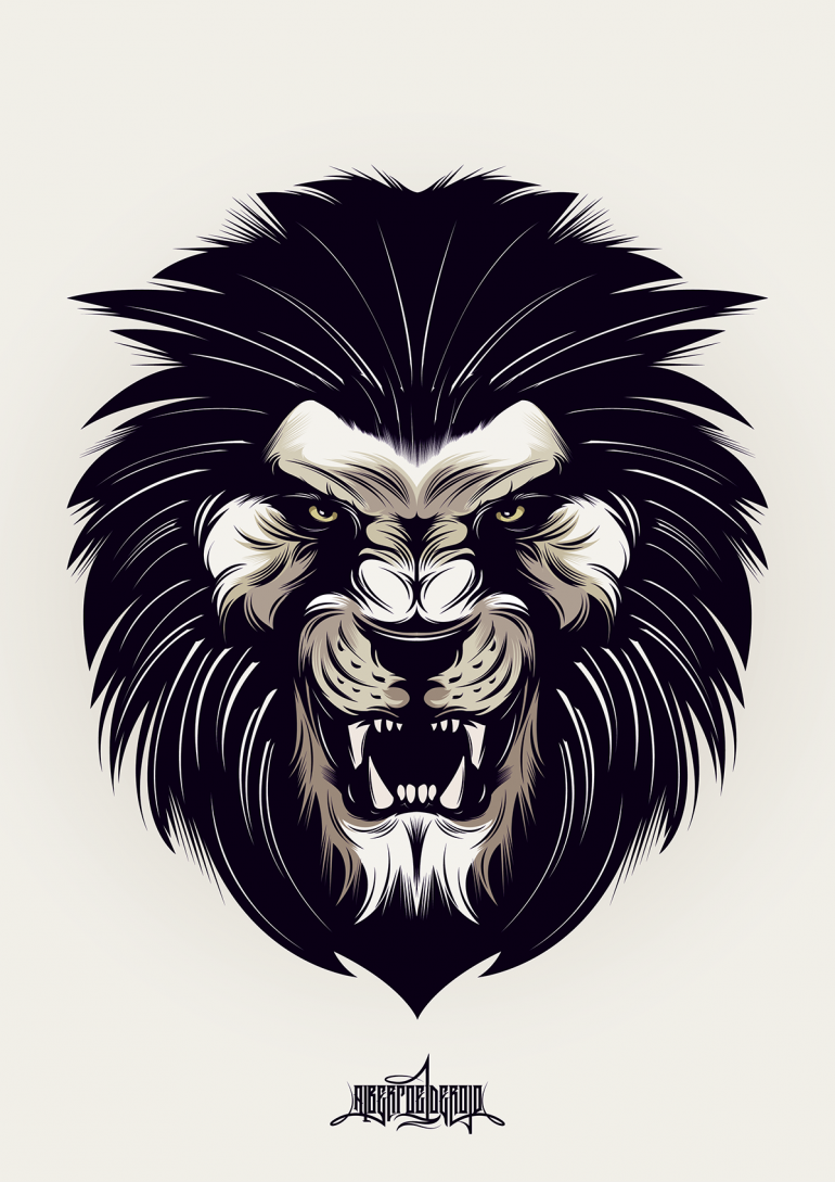 Angry Lion On In 2018 Illustration Lions, Tattoo - Angry Lion Logo Vector -  770x1089 Wallpaper 