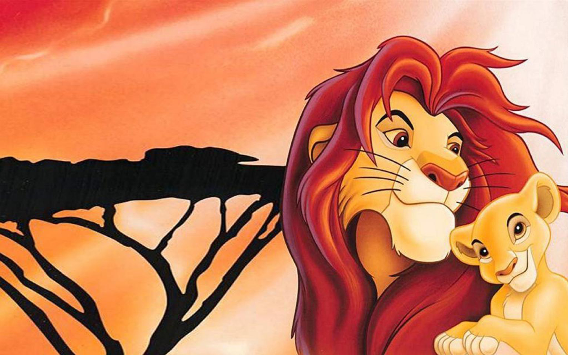 Lion King Simba And Mufasa - HD Wallpaper 