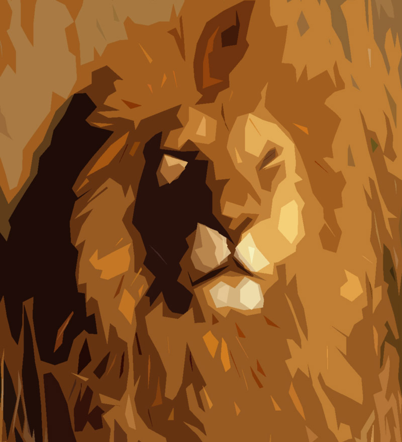 Lion Art - HD Wallpaper 