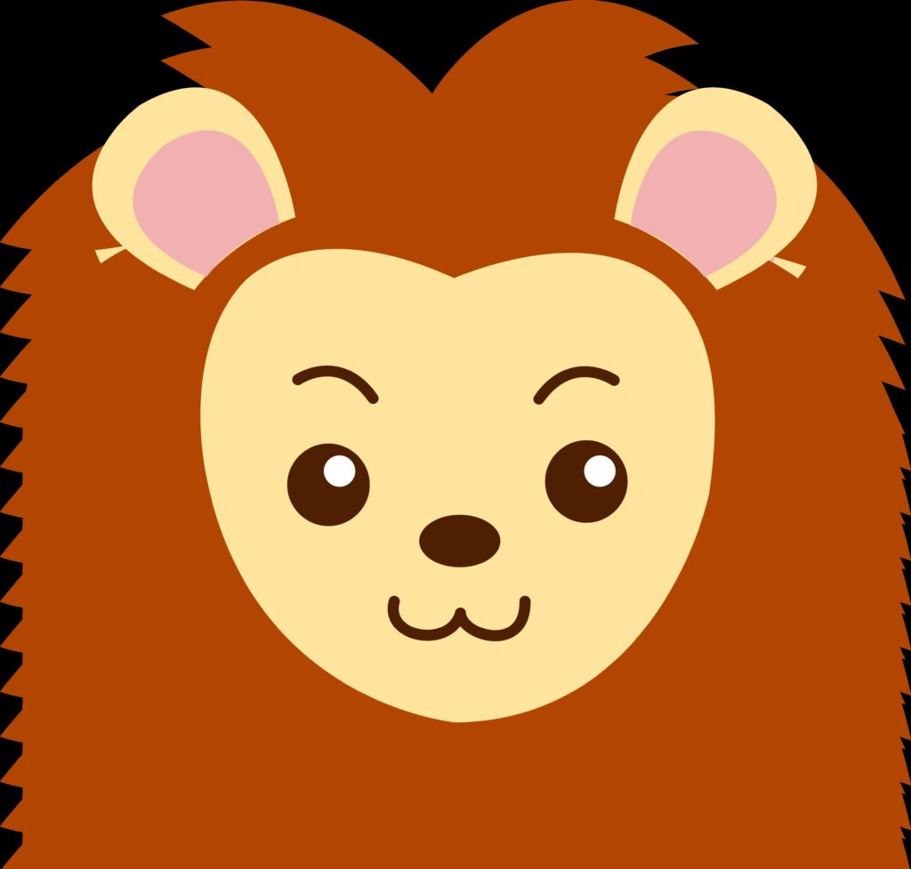 Desktop Cartoon Lion Head Pics Wallpaper - Lion Face Cartoon Drawing - HD Wallpaper 