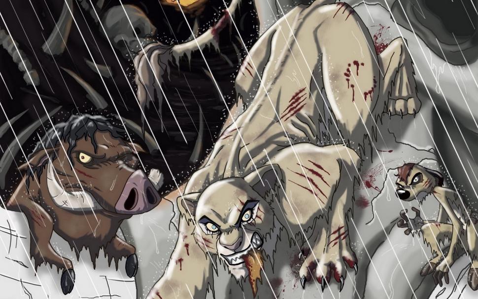 The Lion King Rain Creepy Hd Wallpaper,cartoon/comic - Twisted Princess - HD Wallpaper 