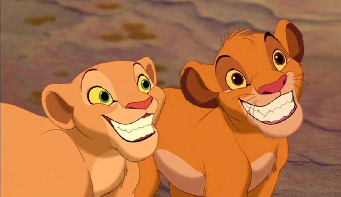 The Lion King - Lion King Simba And Nala Smile - HD Wallpaper 