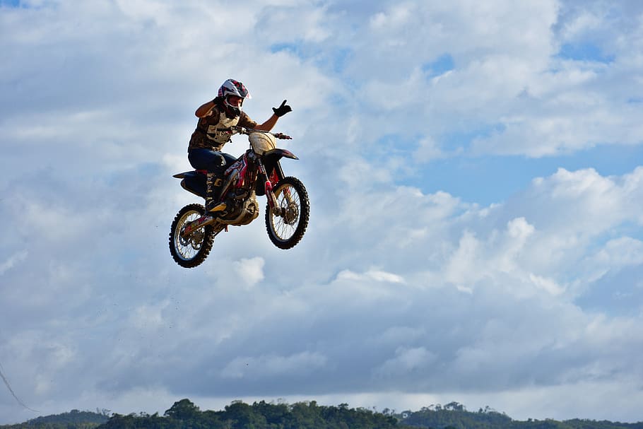 No Hander, Bike, Stunt, Wheel, Sky, Dom, Hurry, Ramp, - Motorcross - HD Wallpaper 