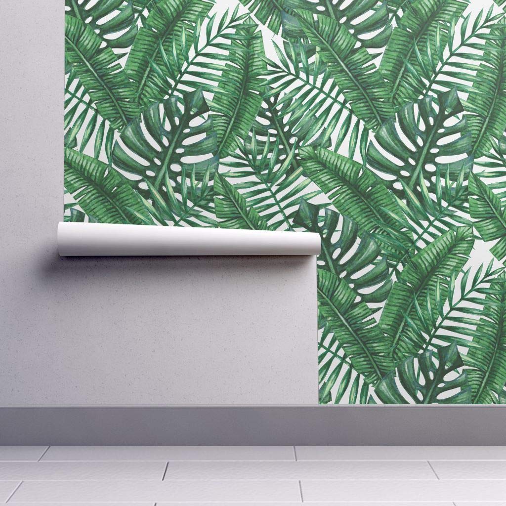 Tropical Fern Prints Seamless - HD Wallpaper 