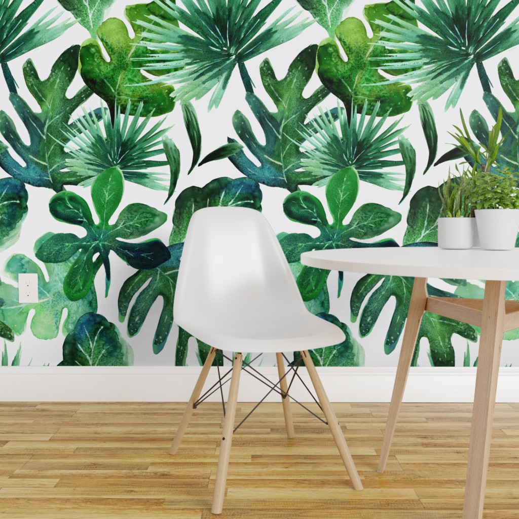 Leaves Tropical - HD Wallpaper 
