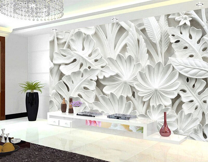 3d White Leaf - HD Wallpaper 