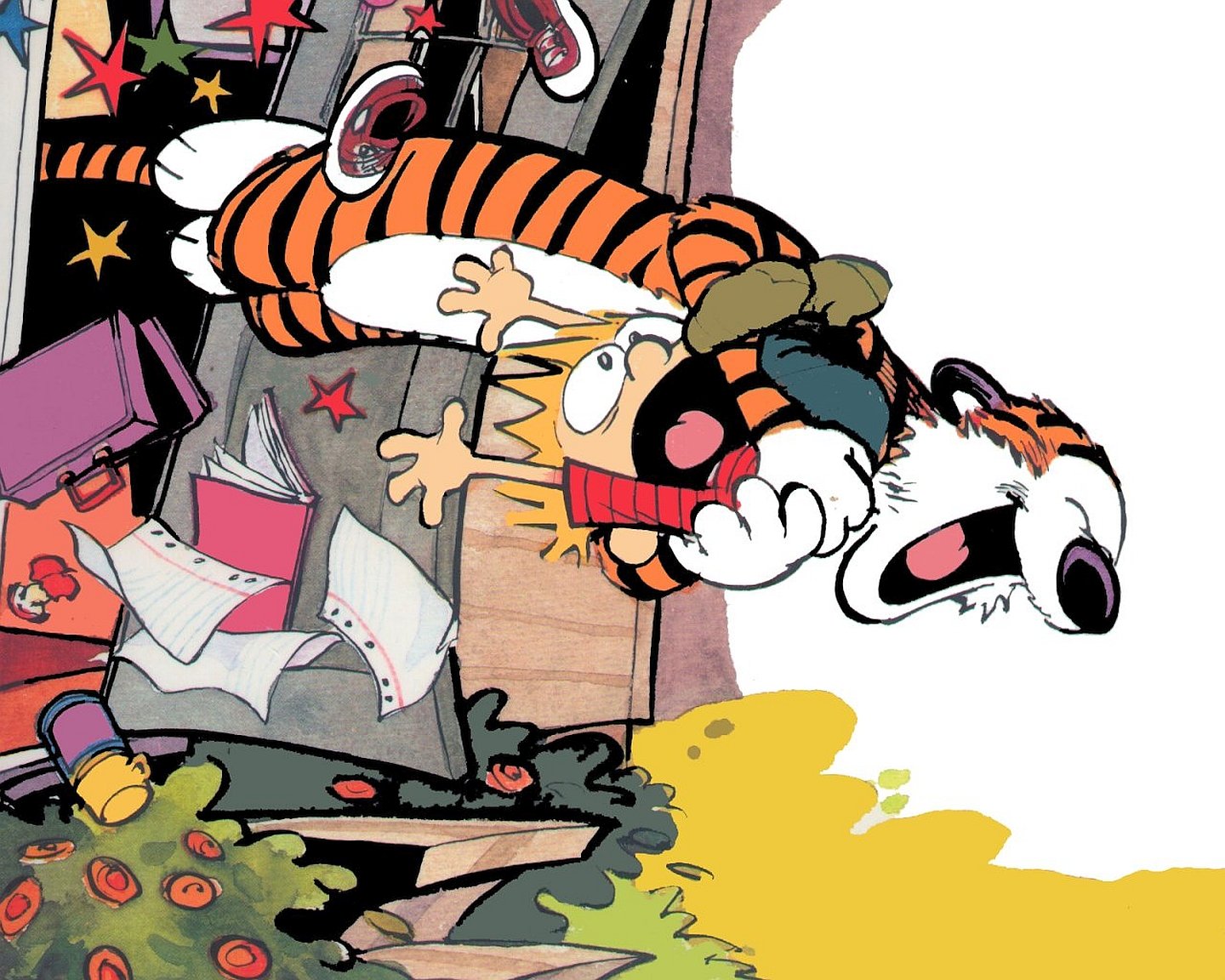 Calvin And Hobbes Greeting - HD Wallpaper 