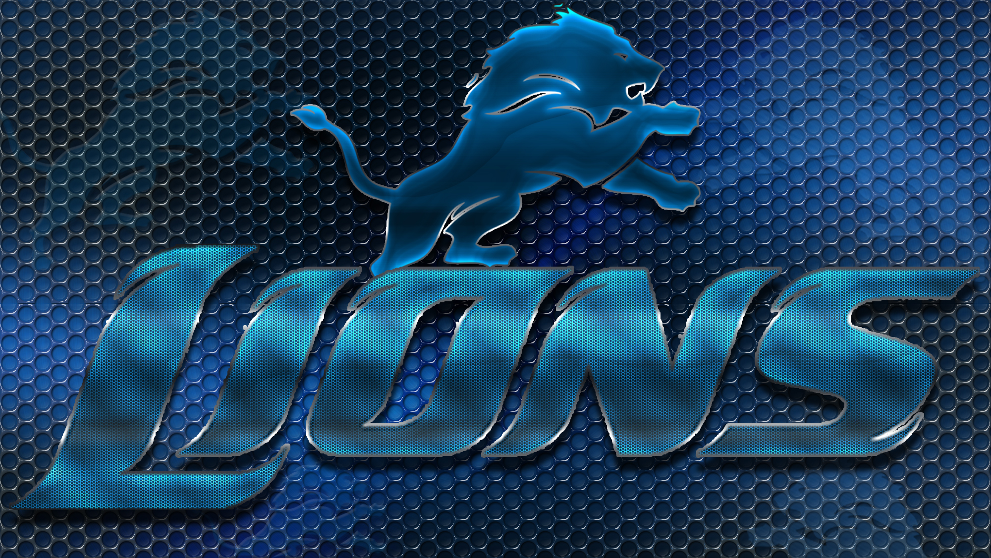 Detroit Lions Heavy Metal Text N Logo Wallpaper - Detroit Lions Backgrounds - HD Wallpaper 
