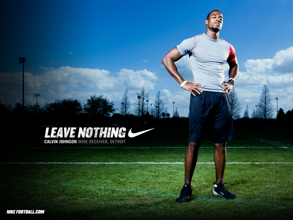 Nfl Nike Football Motivational Leave Nothing Calvin - Nike Print Ad Football - HD Wallpaper 