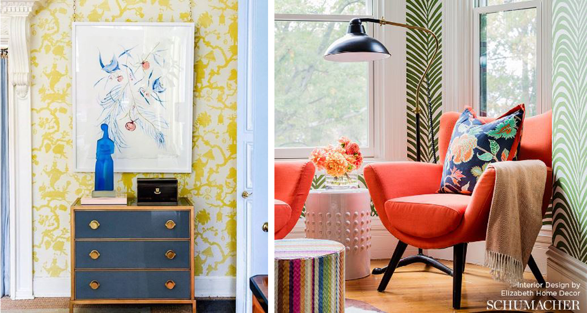 Wallpaper At Designworks - Schumacher Zebra Palm - HD Wallpaper 