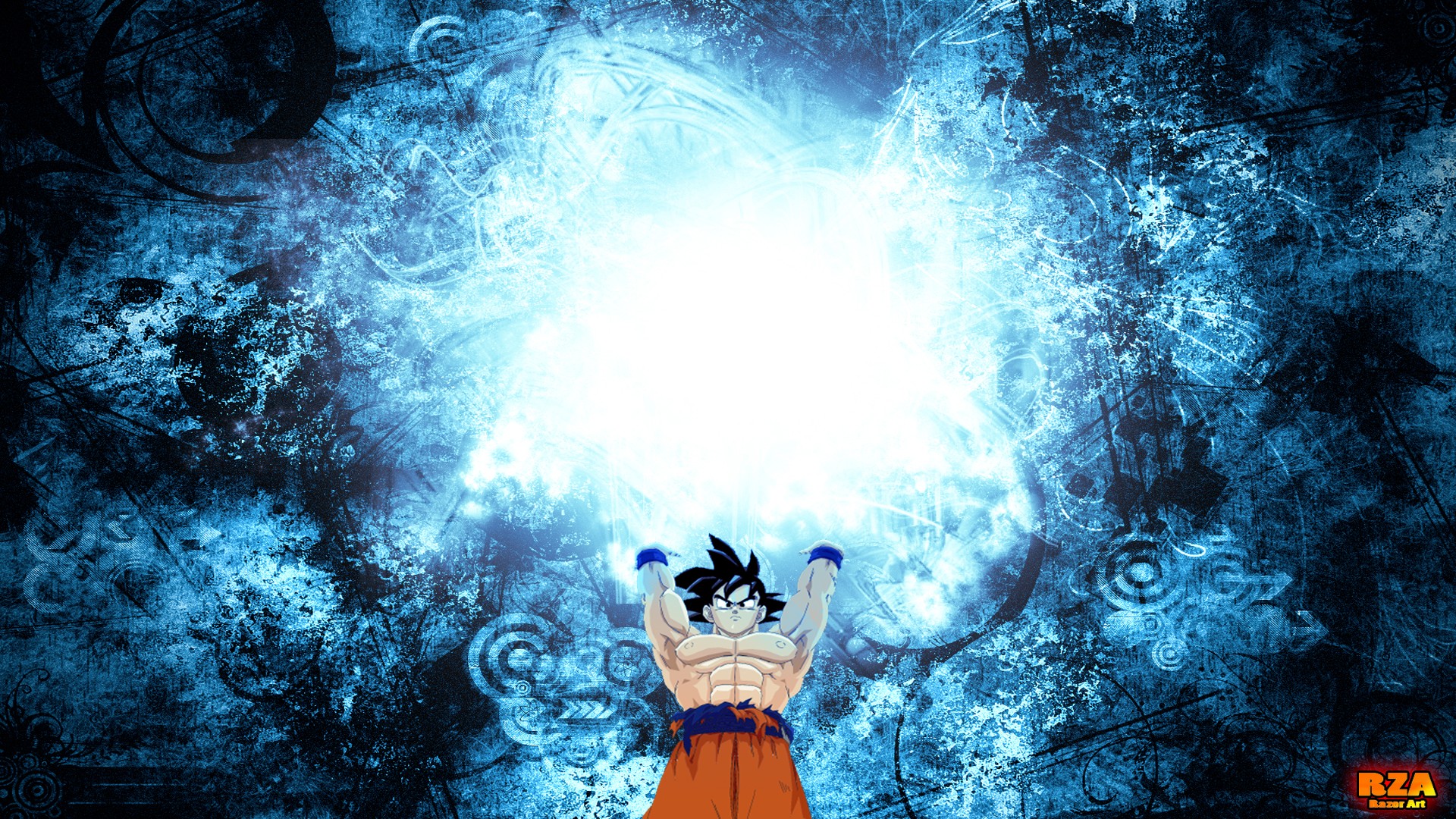 Dragon Ball Blue Background - HD Wallpaper 