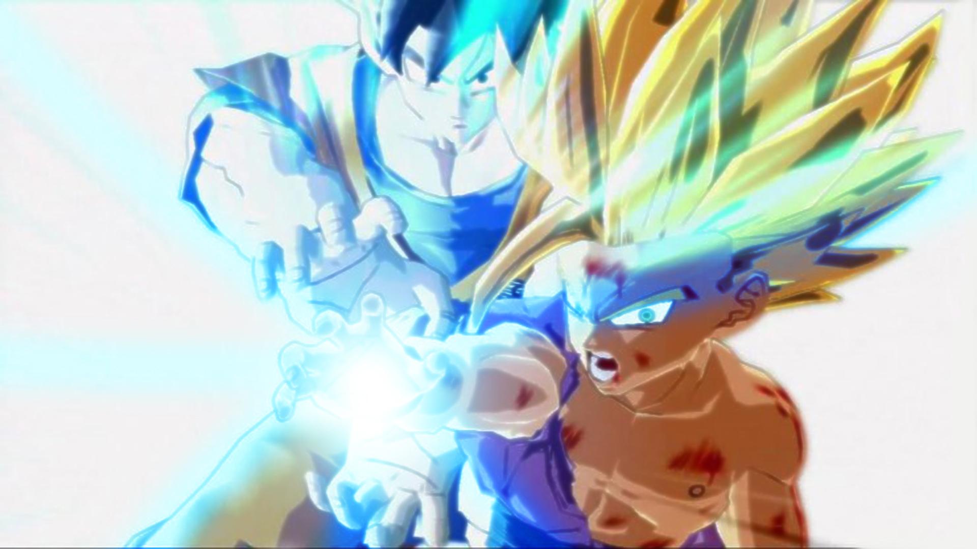 Dragon Ball Z Kamehameha Wallpaper - Dragon Ball Z Wallpaper Father Son Kamehameha - HD Wallpaper 
