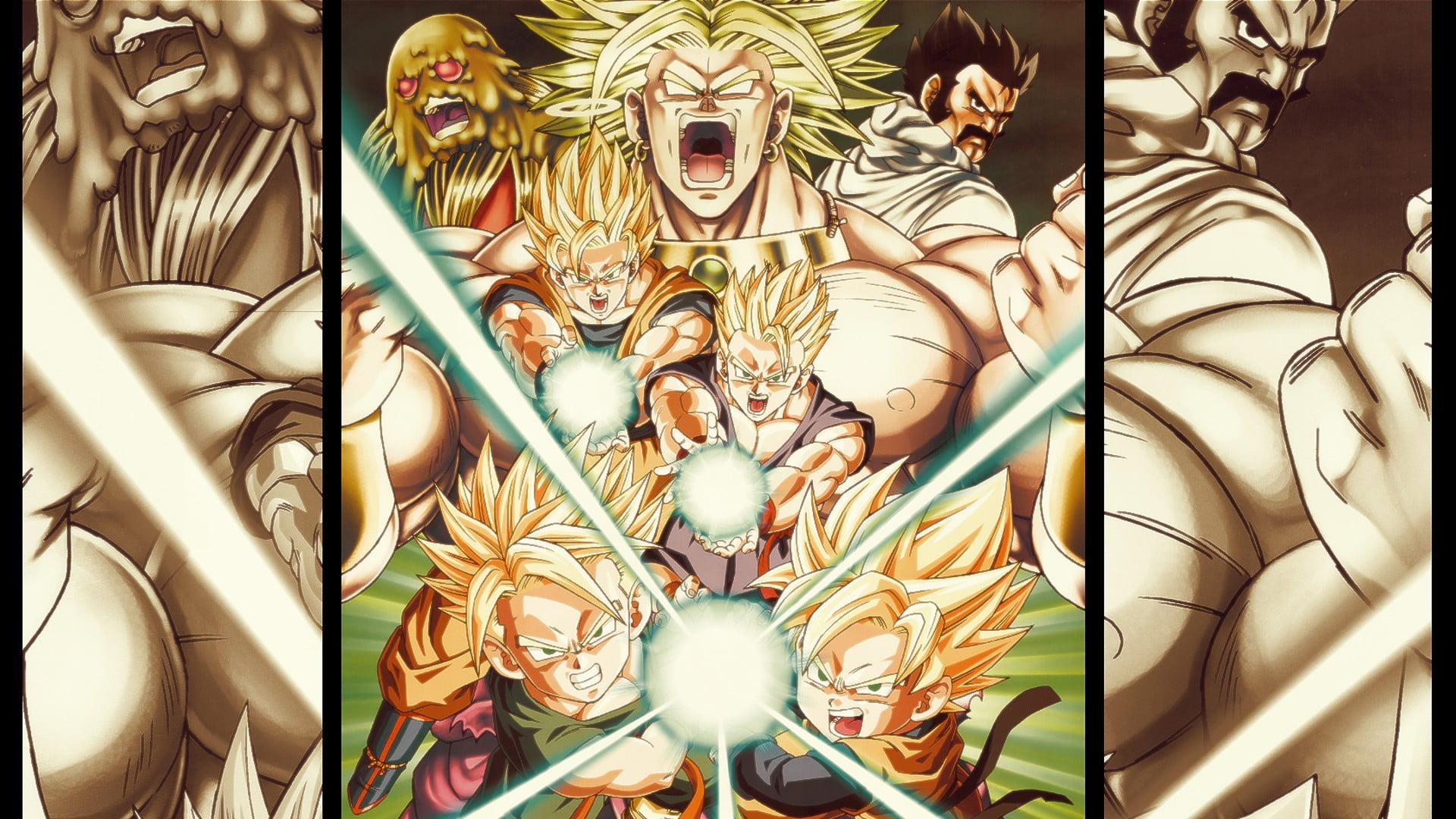 Broly Goku Gohan Gotenks - HD Wallpaper 