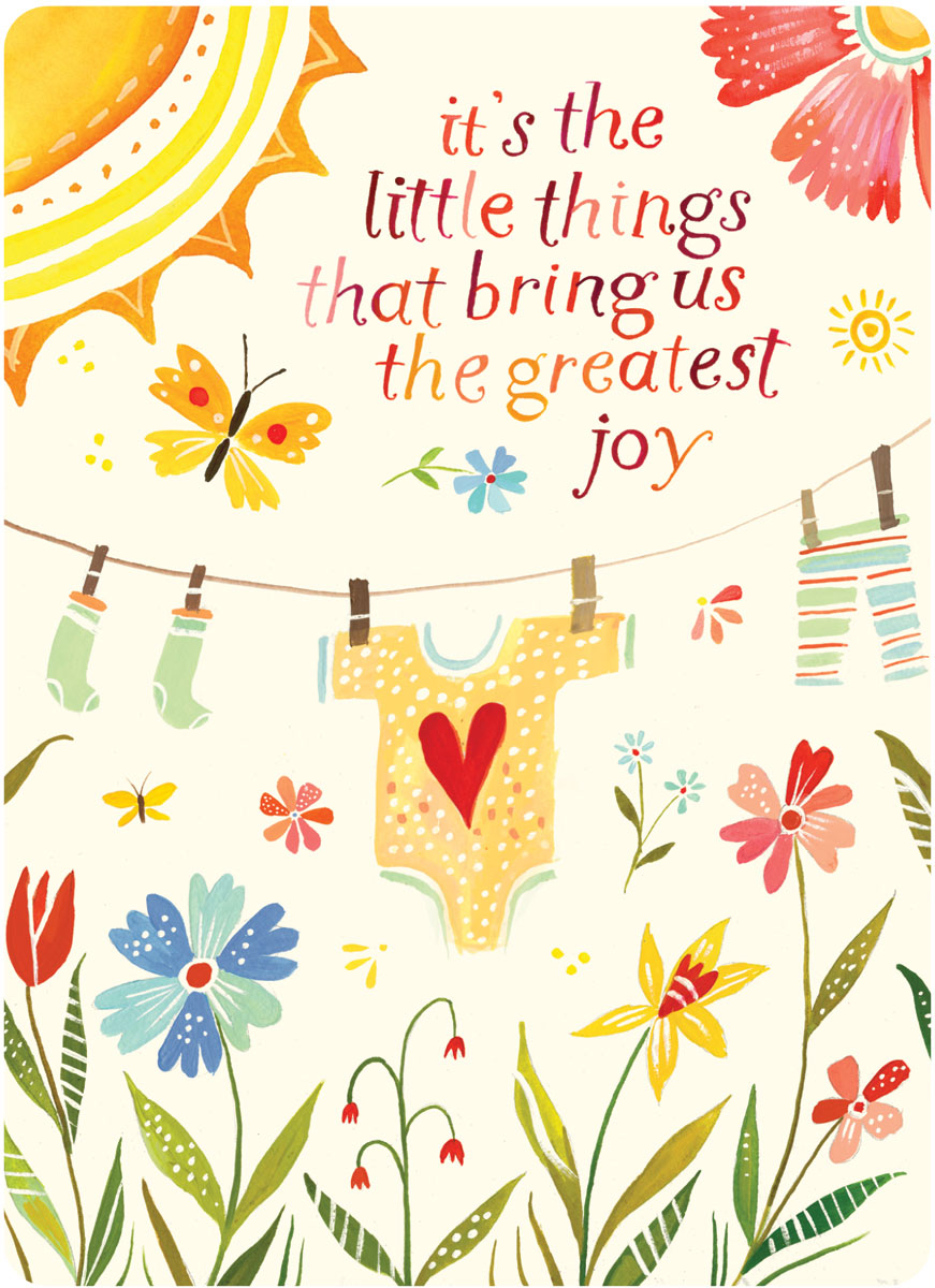 It S The Little Things That Bring Us The Greatest Joy - Greeting Congratulations New Baby - HD Wallpaper 
