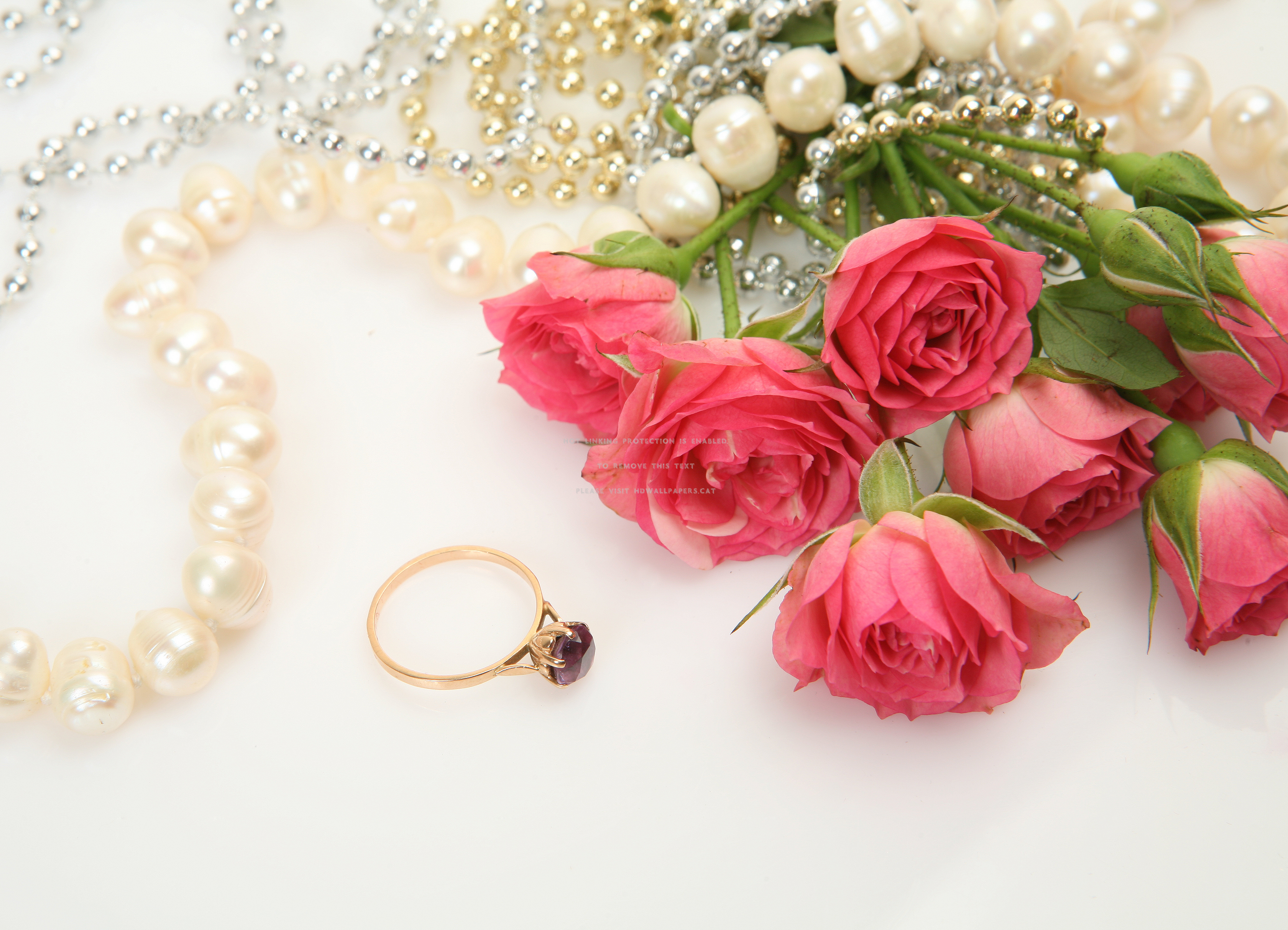 With Love Bouquet Pink Engagement Roses Day - HD Wallpaper 