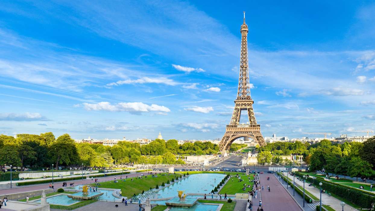 Download Mobile Wallpaper Landscape, Cities, Sky, Architecture, - Eiffel Tower Hd - HD Wallpaper 