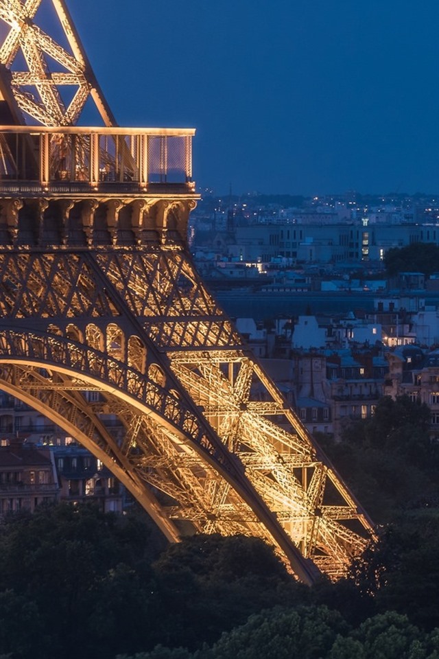 Iphone Wallpaper Eiffel Tower, Paris, France, Night, - Fondos De Paris De Noche - HD Wallpaper 