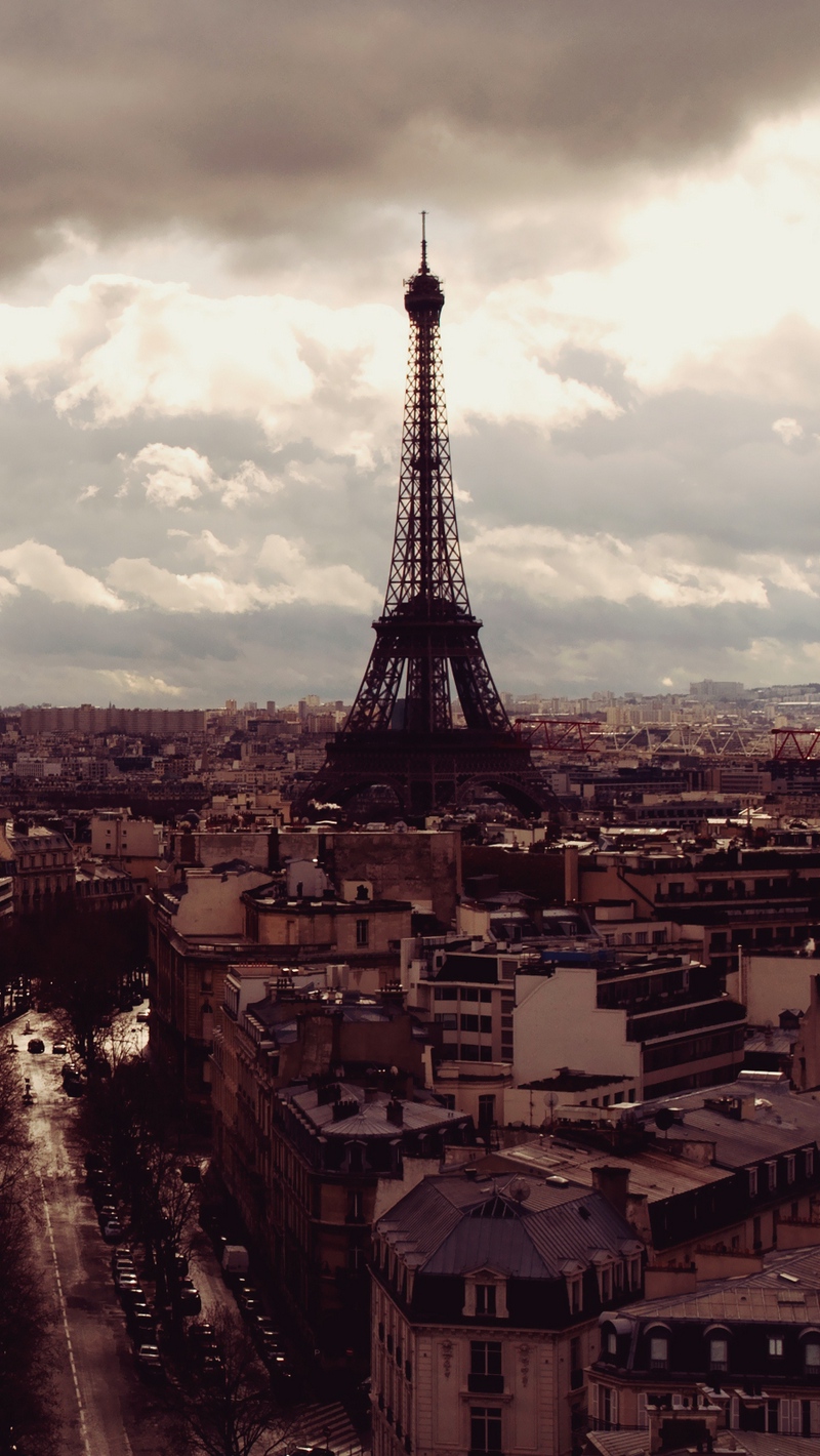 Wallpaper Paris, Eiffel Tower, Top View - Eiffel Tower - HD Wallpaper 