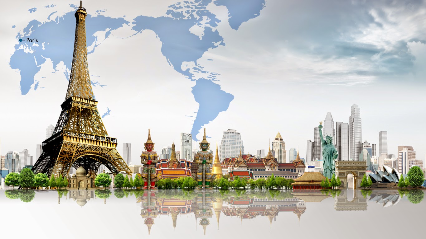 Paris Eiffel Tower Hd Wallpaper - Travel Agency Background Hd - HD Wallpaper 