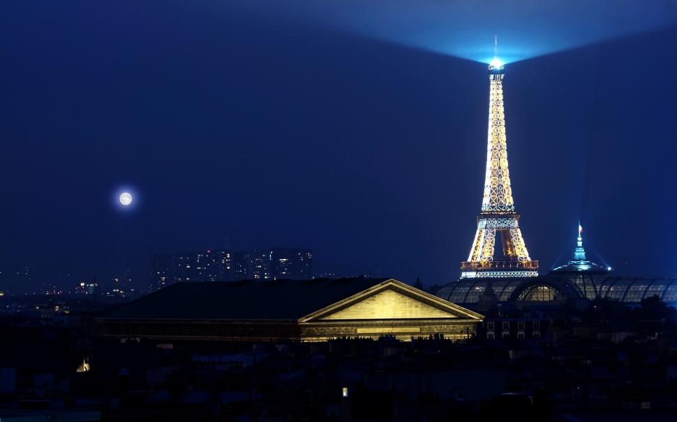 Eiffel Tower Paris Night Lights Buildings Hd Wallpaper,night - Eiffel Tower At Night - HD Wallpaper 
