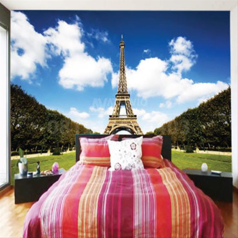 Wallpaper Custom Pemandangan Menara Eiffel Paris Perancis - Eiffel Tower Picture In Daylight - HD Wallpaper 