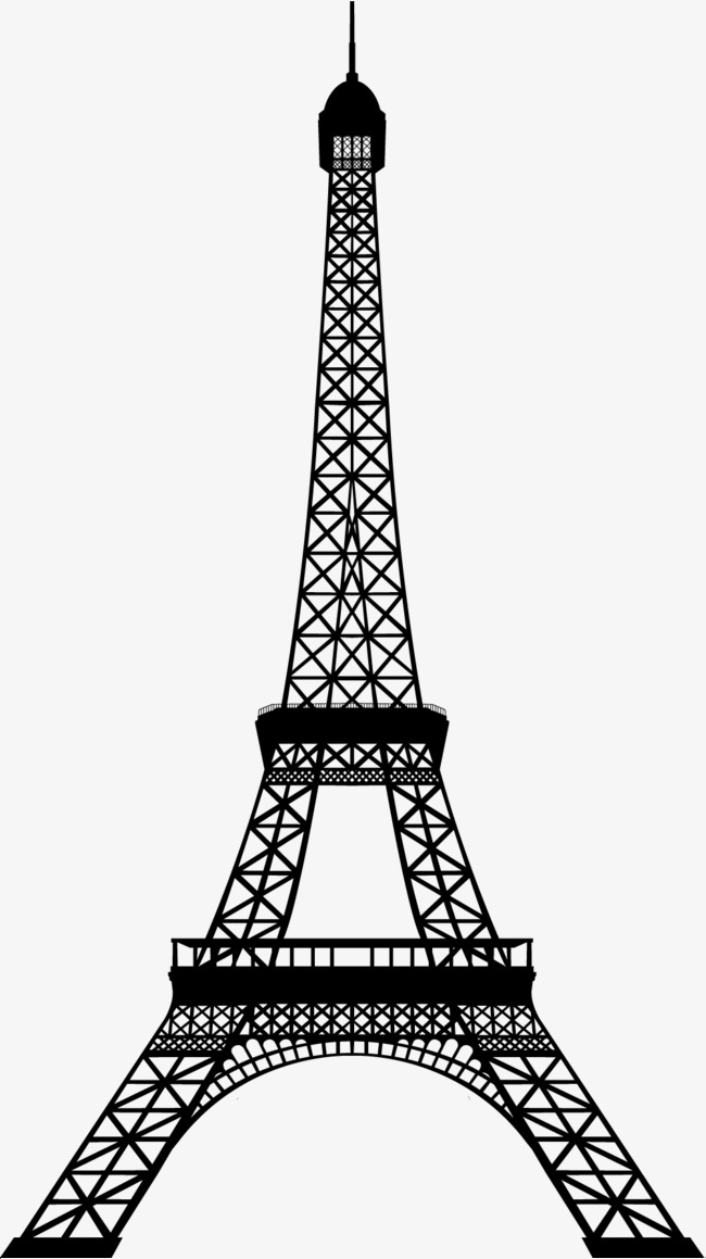 Black Tower, Eiffel Tower, Silhouette, Eiffel Tower - Transparent Eiffel Tower Png - HD Wallpaper 