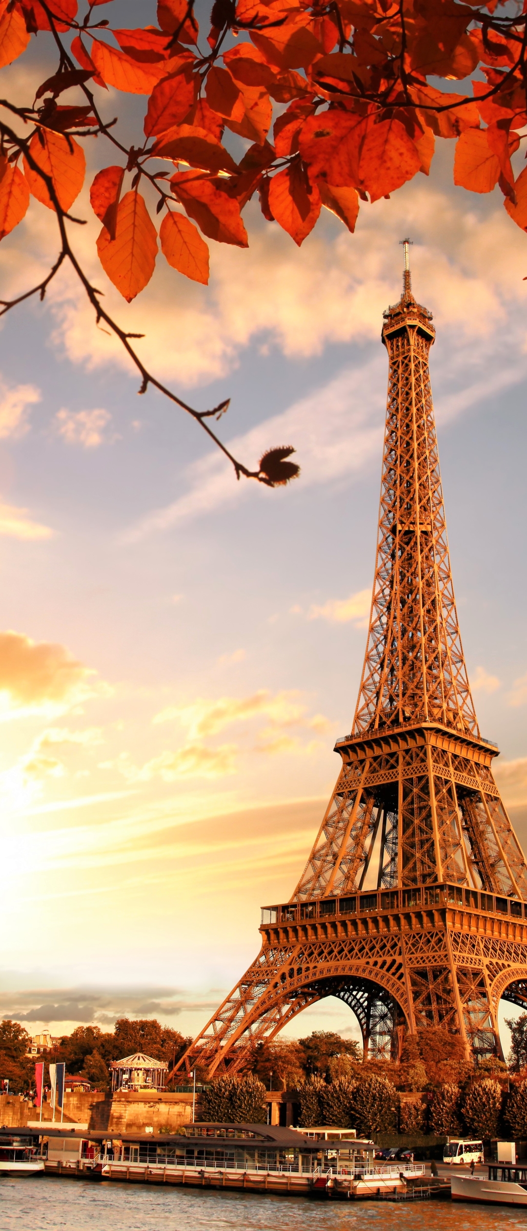 Eiffel Tower Autumn - HD Wallpaper 