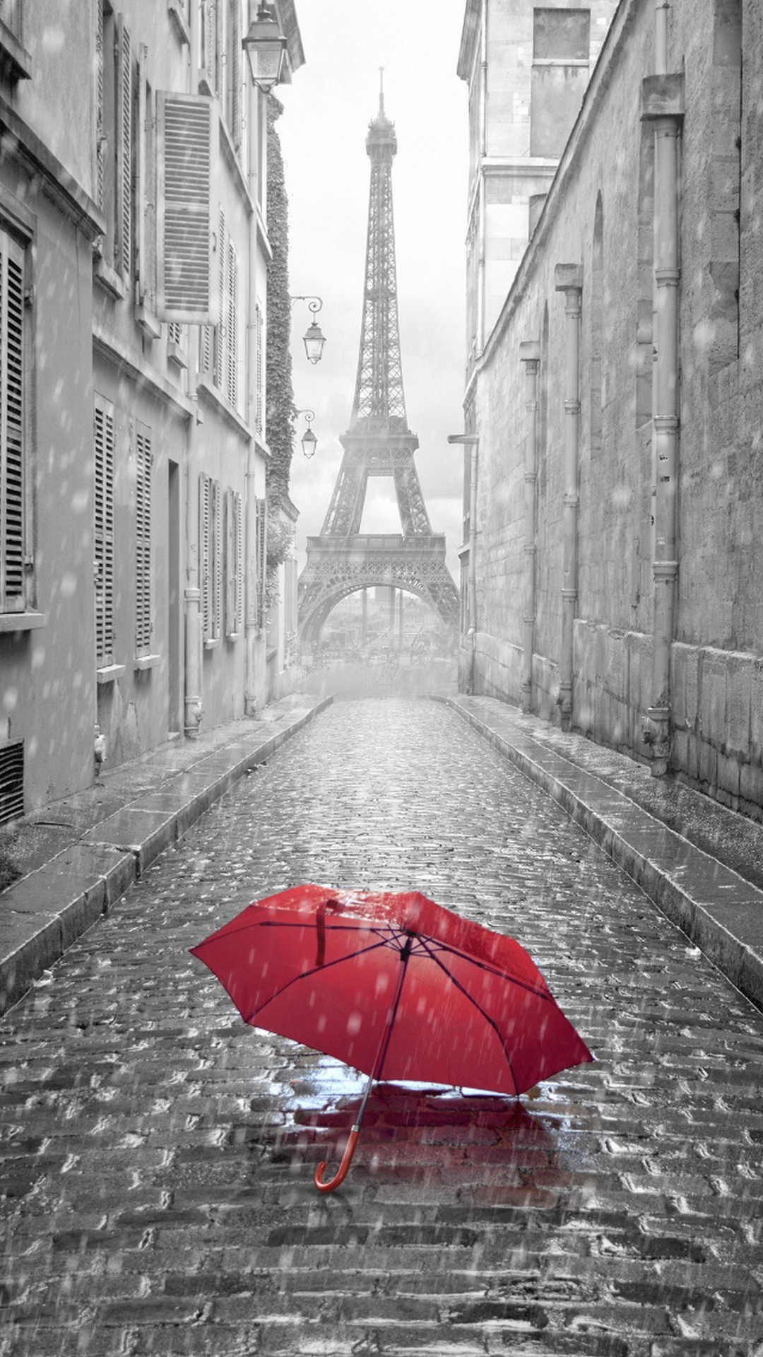 1080x1920, Paris France Rain Eiffel Tower Iphone Wallpaper - Rain Wallpaper For Iphone - HD Wallpaper 