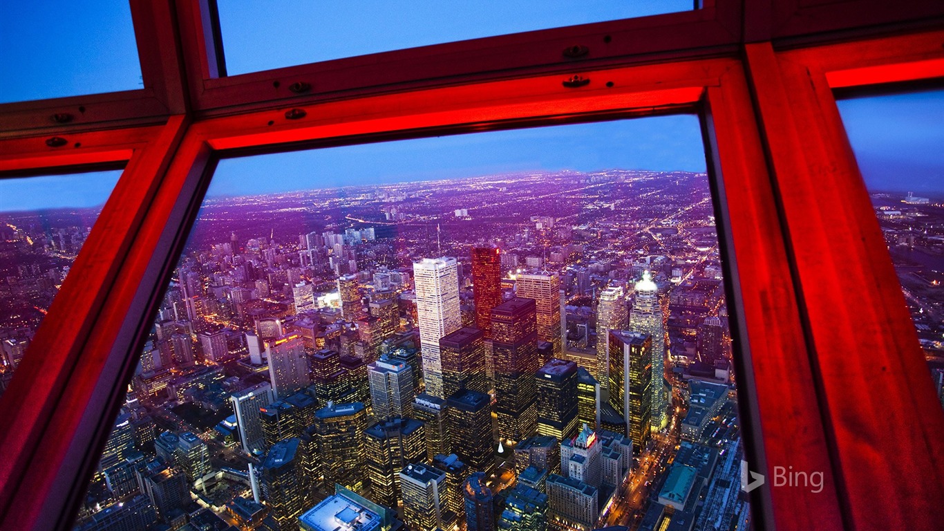Kanada Cn Tower Auf Die Skyline-2017 Bing Desktop Wallpaper2017 - Cn Tower - HD Wallpaper 