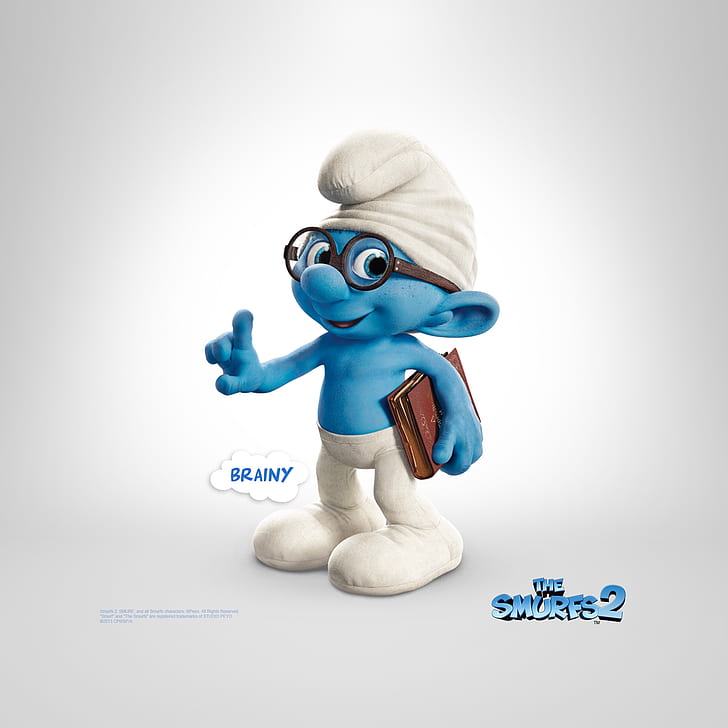Brainy Smurf - HD Wallpaper 