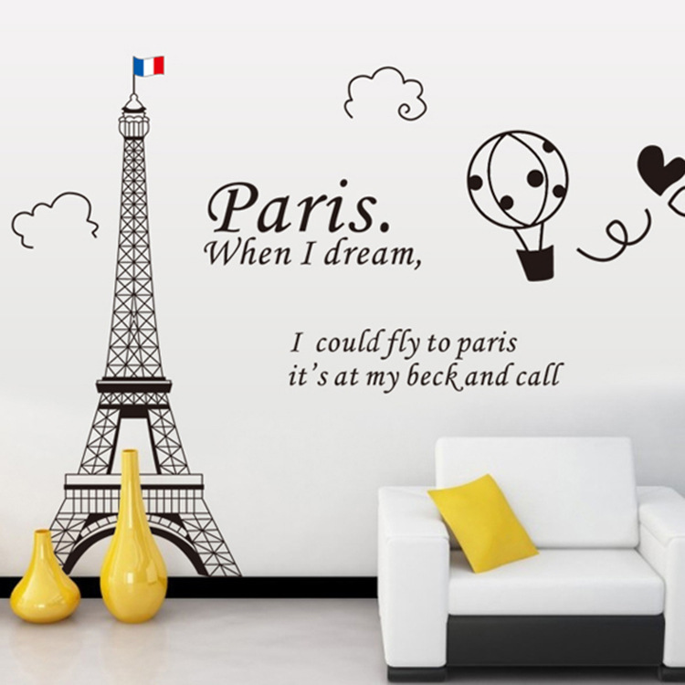 Eiffel Tower Ii Ay9132a - Adornment Wall Stickers Paris - HD Wallpaper 