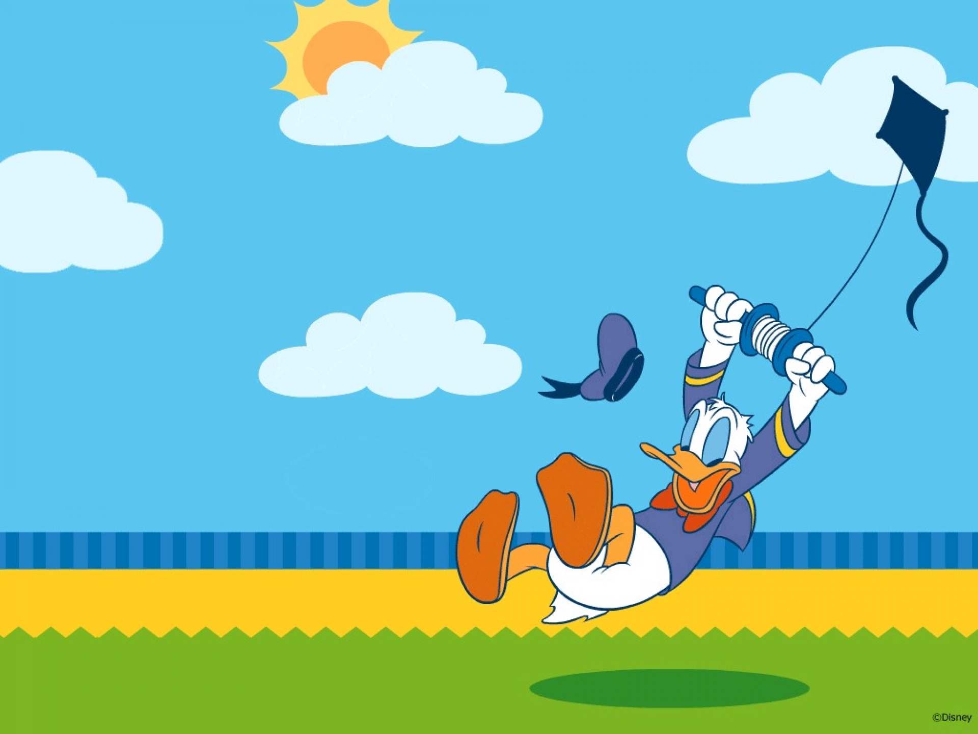 Donald Duck With Background - HD Wallpaper 