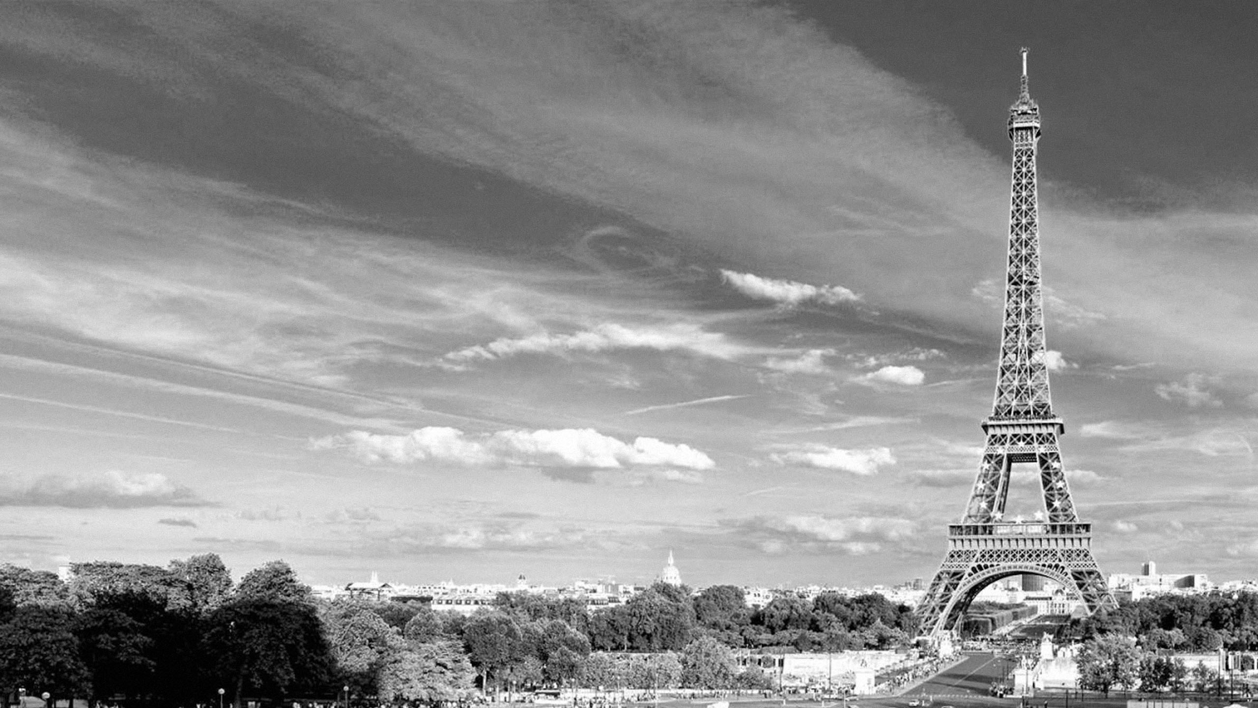 Eiffel Tower Paris Black And White Photos 01 
 Data-src - Paris Background Black And White - HD Wallpaper 