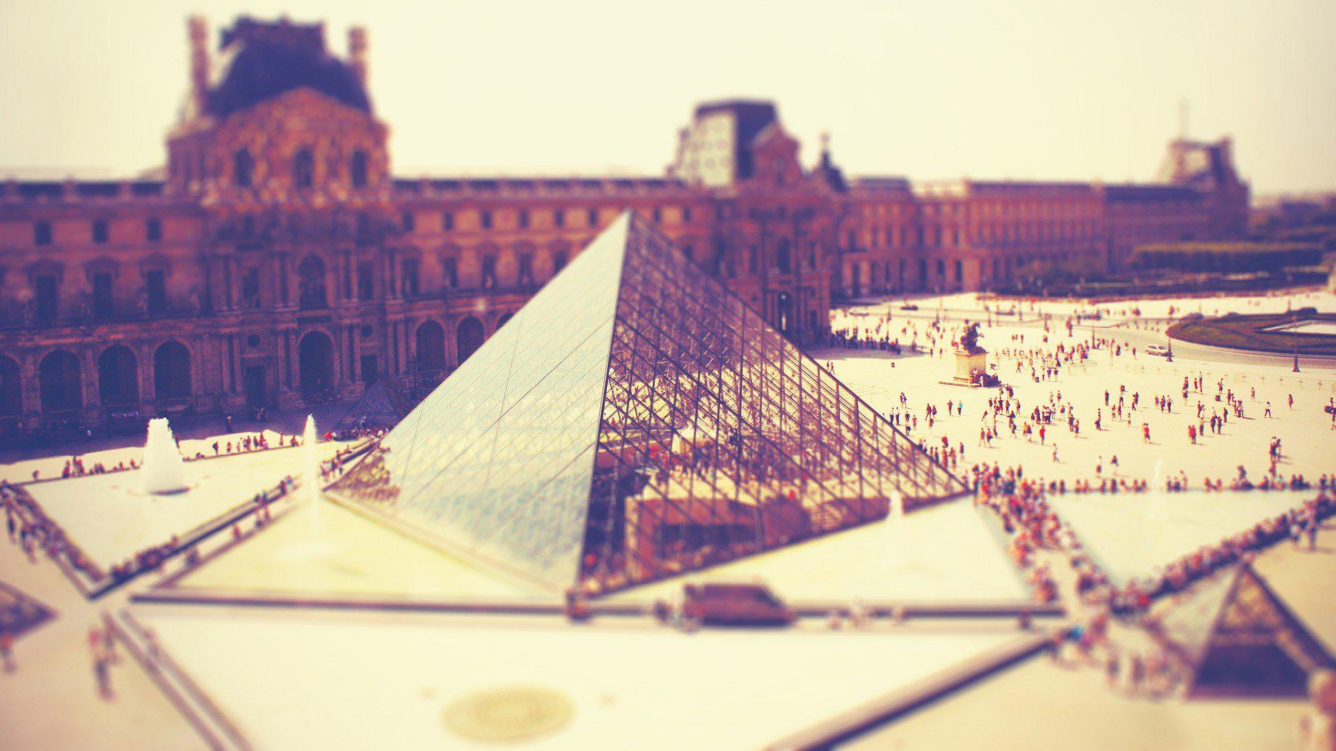 Hd Paris Architecture Tilt Shift Louvre Museum Android - Louvre - HD Wallpaper 