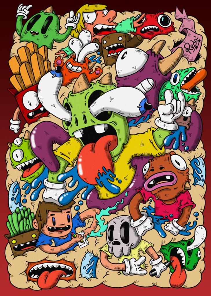Cute Doodle Art Colored Doodle Art Colored Kids Coloring - Cartoon Doodle  Art Colored - 729x1024 Wallpaper 