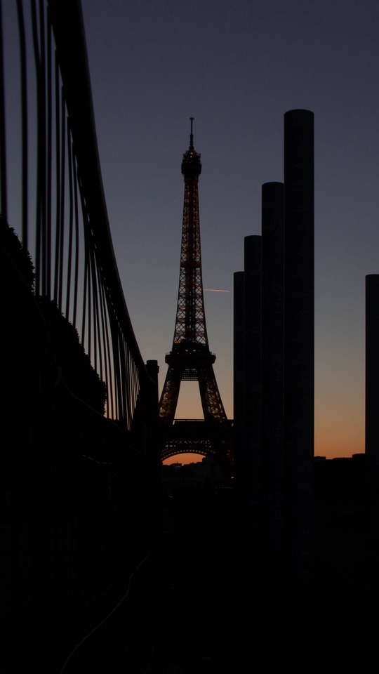 Wallpaper Eiffel Tower, Paris, Night - Eiffel Tower - HD Wallpaper 