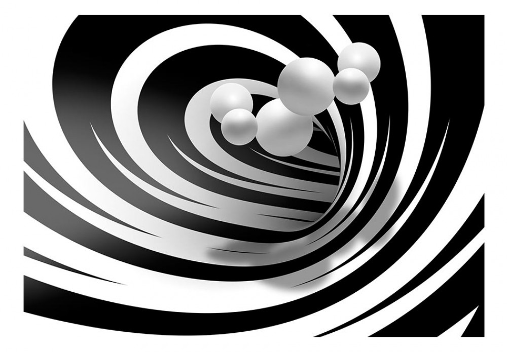 Wall Mural Twisted In Black & White 62016 Additionalimage - Carta Da Parati 3d - HD Wallpaper 