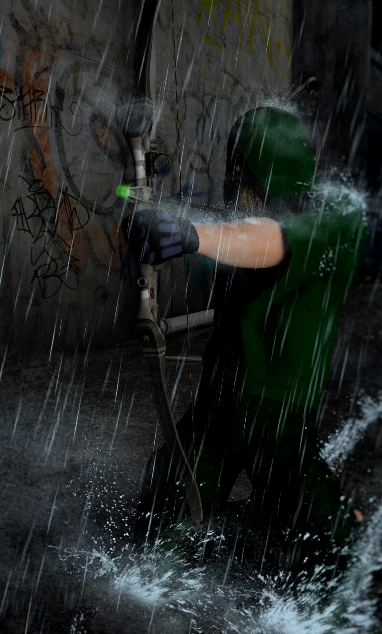 Iphone Wallpaper Green Arrow - HD Wallpaper 