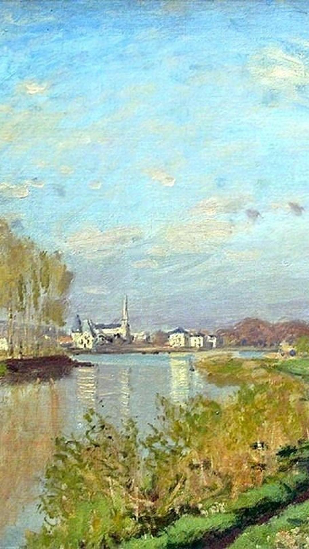 Monet Iphone Wallpapers-c7b9952 - Claude Monet The Seine At Argenteuil - HD Wallpaper 