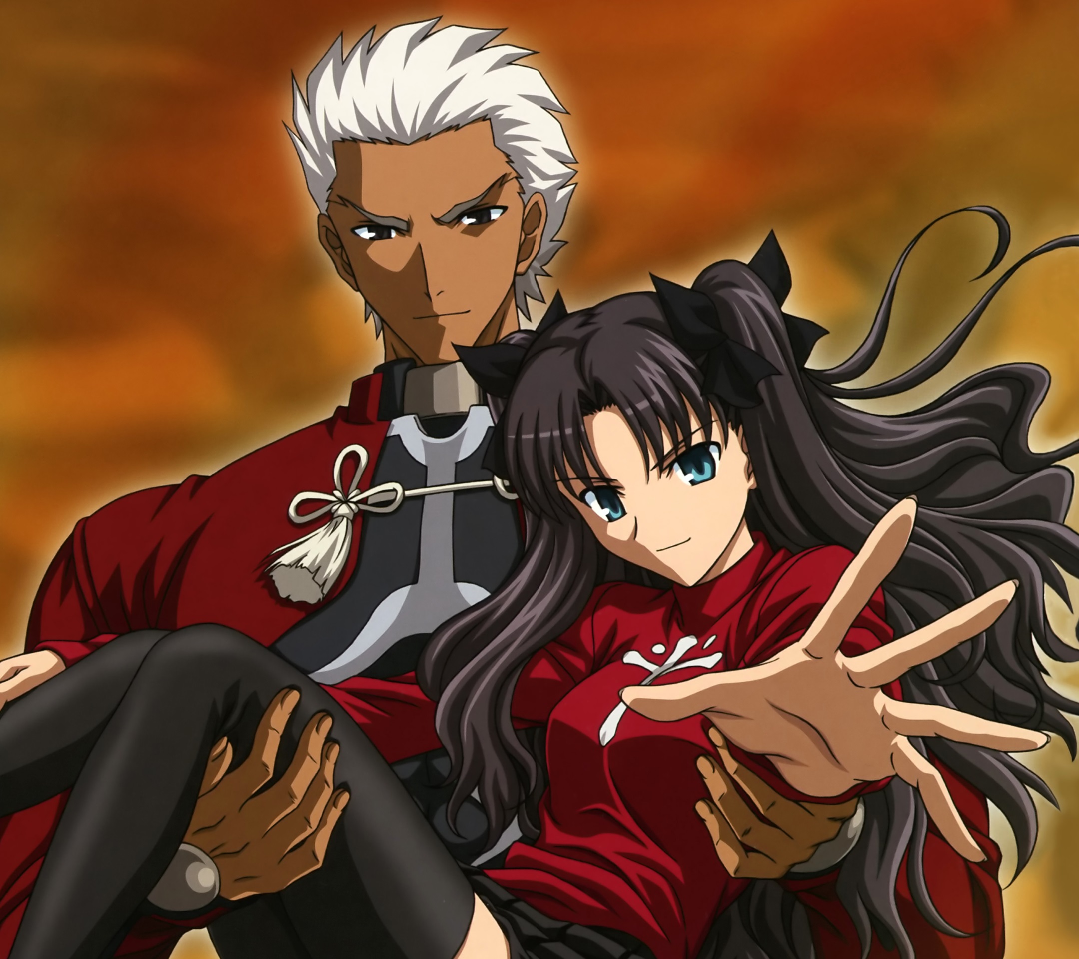 Fate Stay Night Unlimited Blade Works Archer Y Rin - HD Wallpaper 