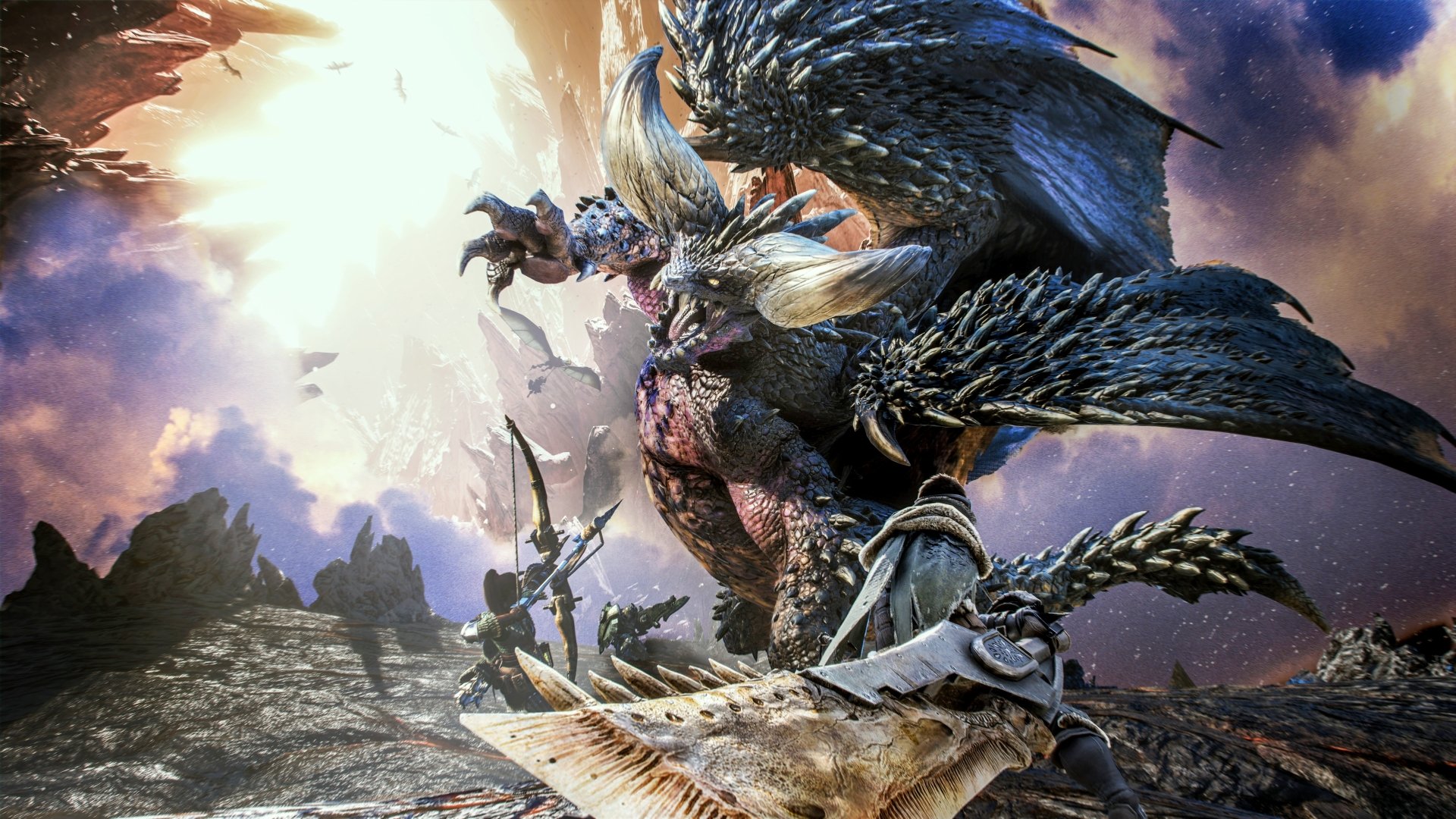 Fighting With Monster Monster Hunter World Desktop - Monster Hunter World Обои - HD Wallpaper 