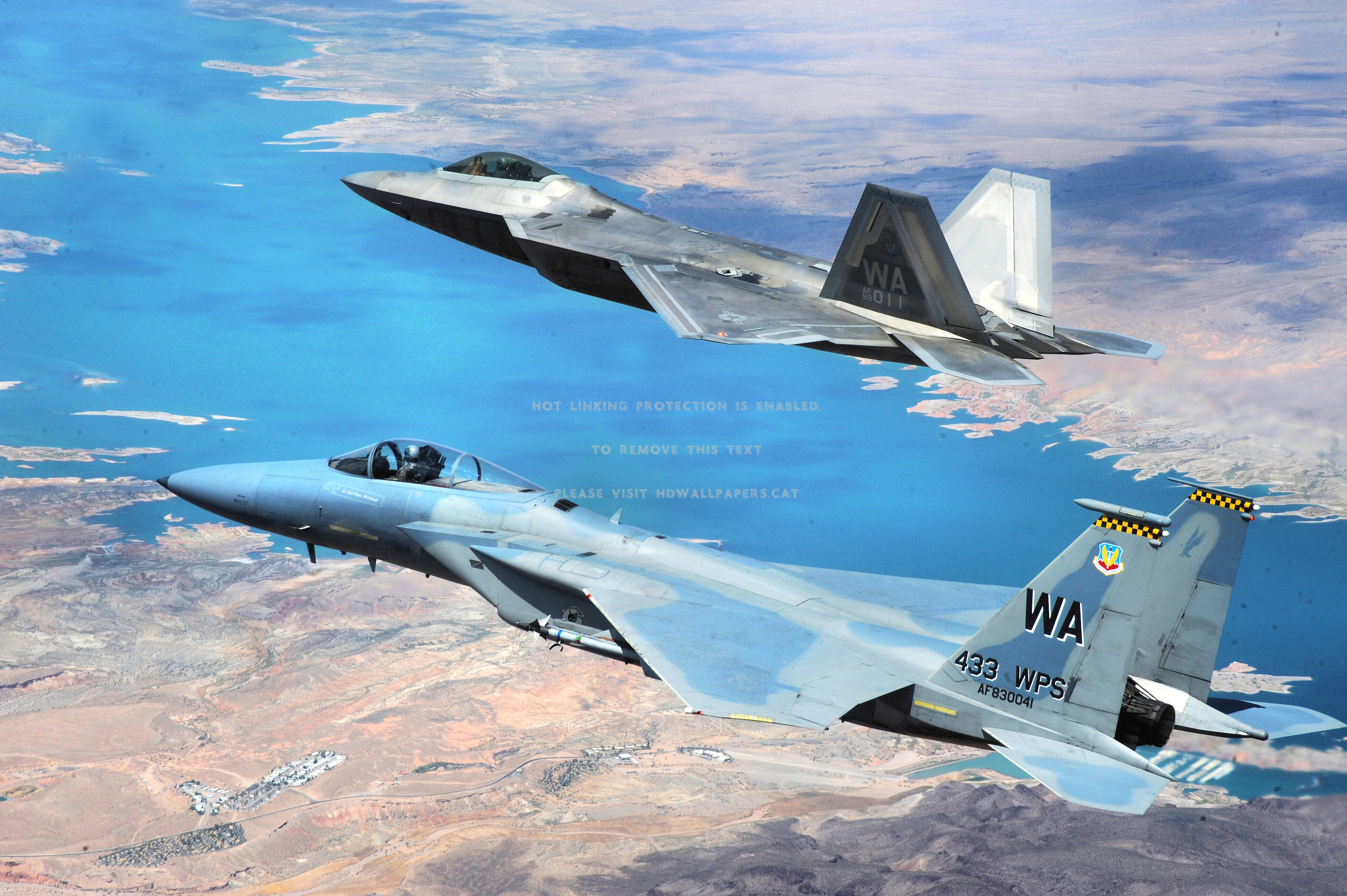 F15 And F22 Eagle Raptor Aircraft Military - F15 And F22 - HD Wallpaper 