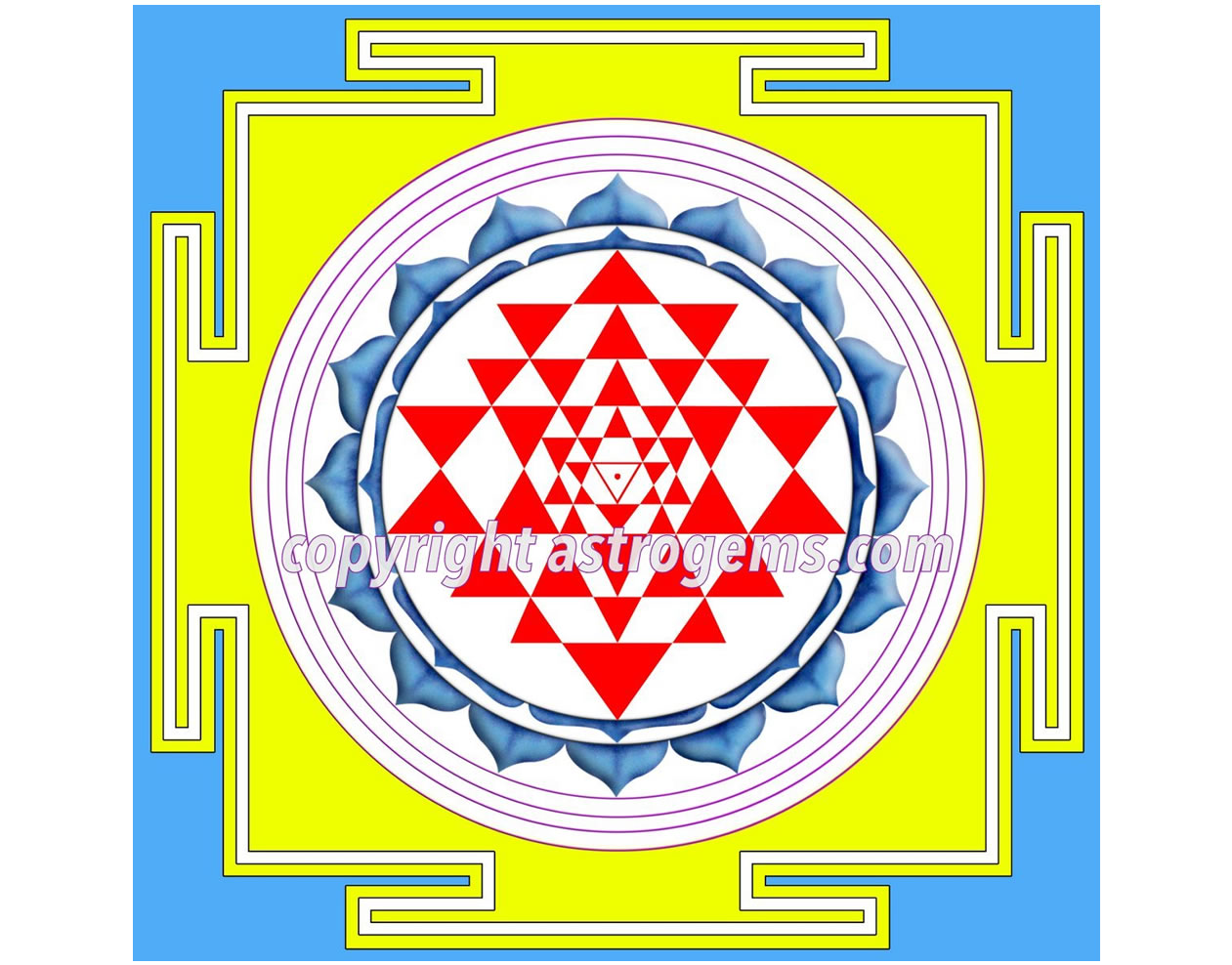 Sri Yantra Vector Free - HD Wallpaper 
